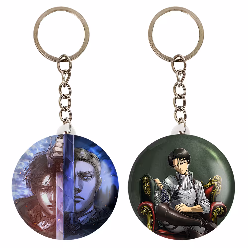 جاکلیدی خندالو مدل اروین و لیوای انیمه اتک آن تایتان کد 1105011051 مجموعه 2 عددی