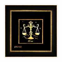 تابلو طلا کوب مارک گلد طرح ماه تولد مهر کد TS3D07