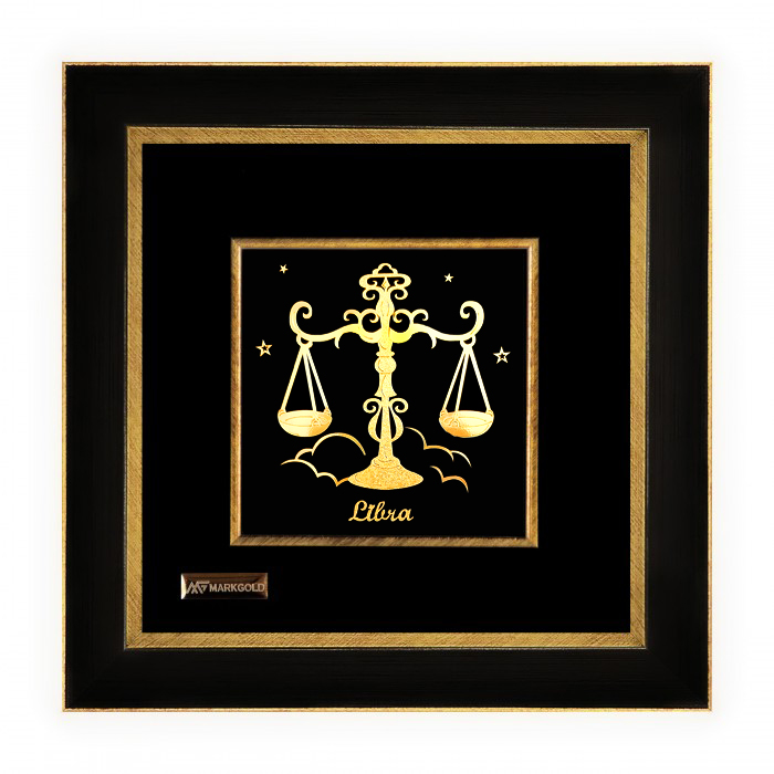 تابلو طلا کوب مارک گلد طرح ماه تولد مهر کد TS3D07