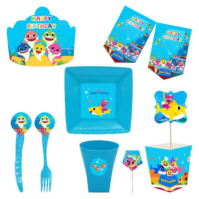  مجموعه 72 عددی تم تولد طرح بیبی شارک