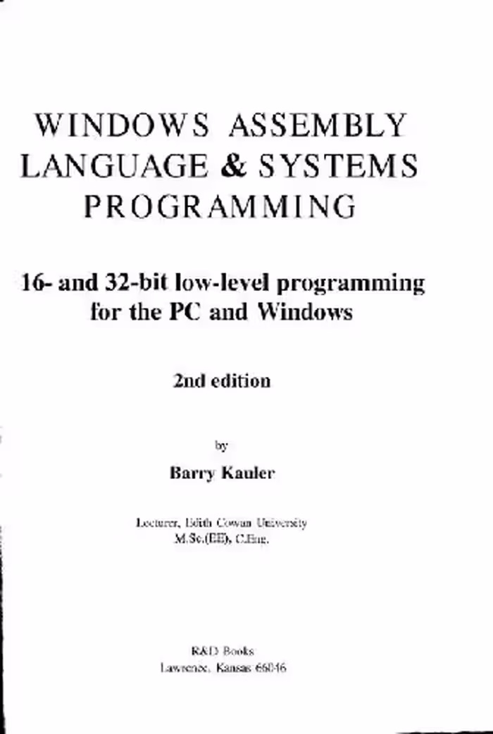 خرید و دانلود نسخه کامل کتاب Windows assembly language and system programming