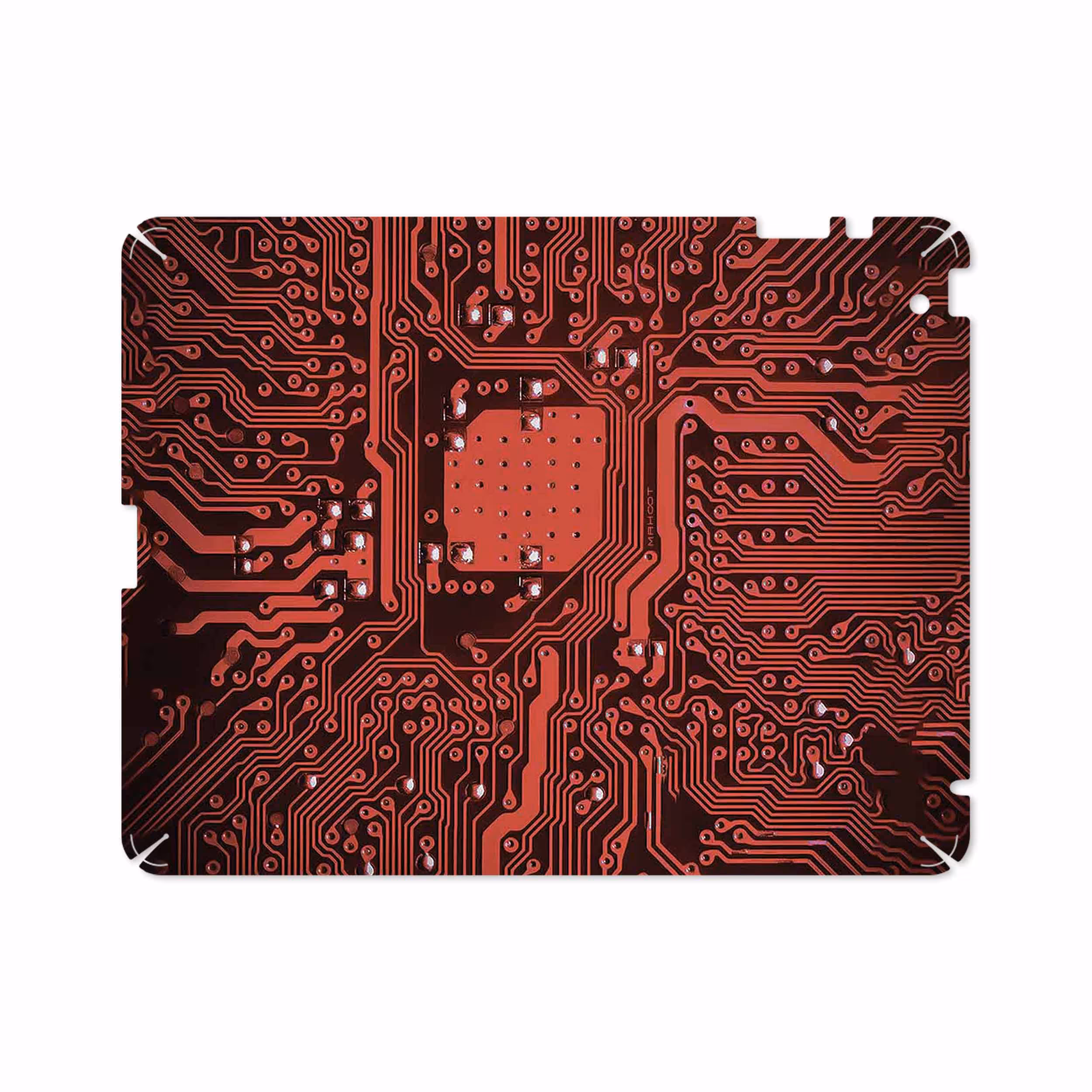 برچسب پوششی ماهوت مدل Red Printed Circuit Board مناسب برای تبلت اپل iPad 2 2011 A1397