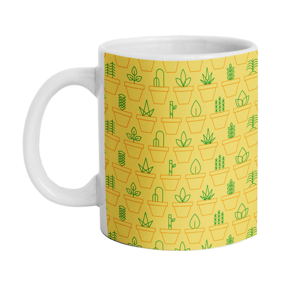 ماگ دارلی طرح گل گلدان مدل M807