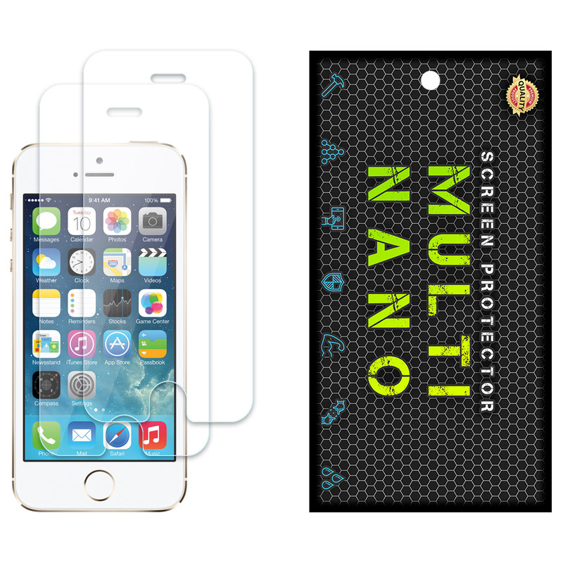 محافظ صفحه نمایش مولتی نانو مدل X-S2N مناسب برای گوشی موبایل اپل iPhone 5s بسته دو عددی | کالا برتری