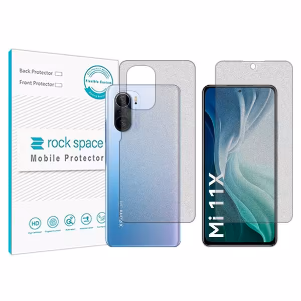 گلس صفحه نمایش و پشت گوشی شیائومی 11X مدل نانو هیدروژل گیمینگ برند راک اسپیس کدSS