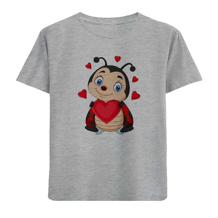 تی شرت آستین کوتاه بچگانه مدل کفشدوزک D39