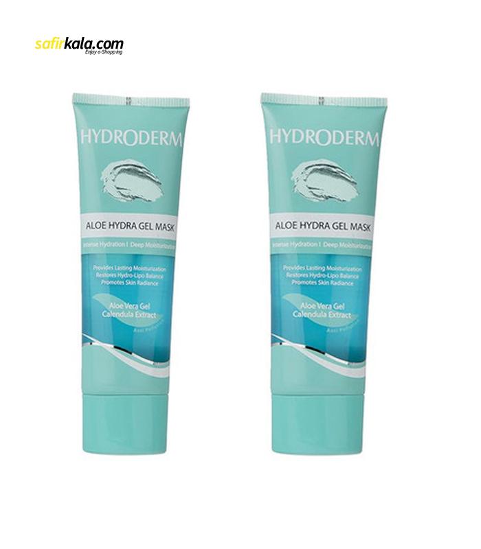 ماسک آبرسان پوست هیدرودرم (Hydroderm) مدل Aloe Vera حجم 100 میلی‌لیتر مجموعه 2 عددی