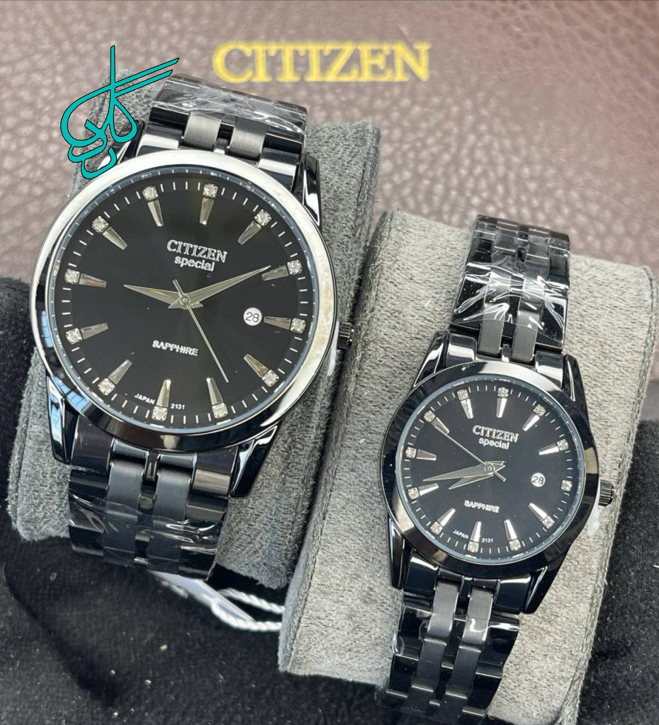 خرید ست ساعت زنانه و مردانه سیتیزن اسپشیال کیفیت عالی رنگ ثابت موتور ژاپن کد 2115948 - ردگل