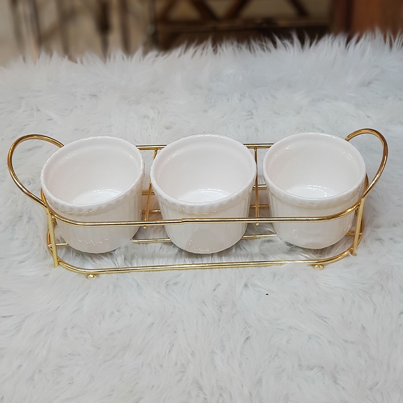 اردور خوری سه خانه با فریم طلایی