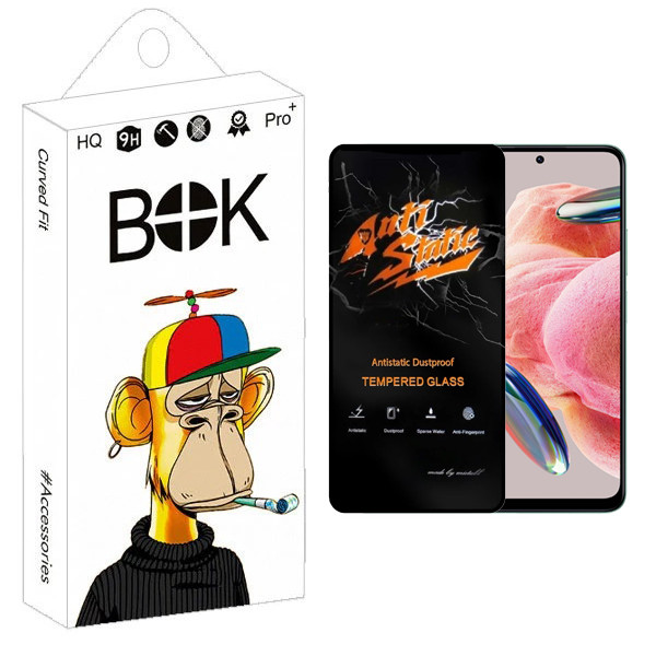 محافظ صفحه نمایش بوک مدل Carbon Antistatic مناسب برای گوشی موبایل شیائومی Redmi Note 12 4G / Note 12 5G / Poco X5 / ریلمی narzo N55 / وان پلاس Nord CE 3 Lite / Nord N30 / اوپو A1 / A98 / F23 / K11x | کالا برتری