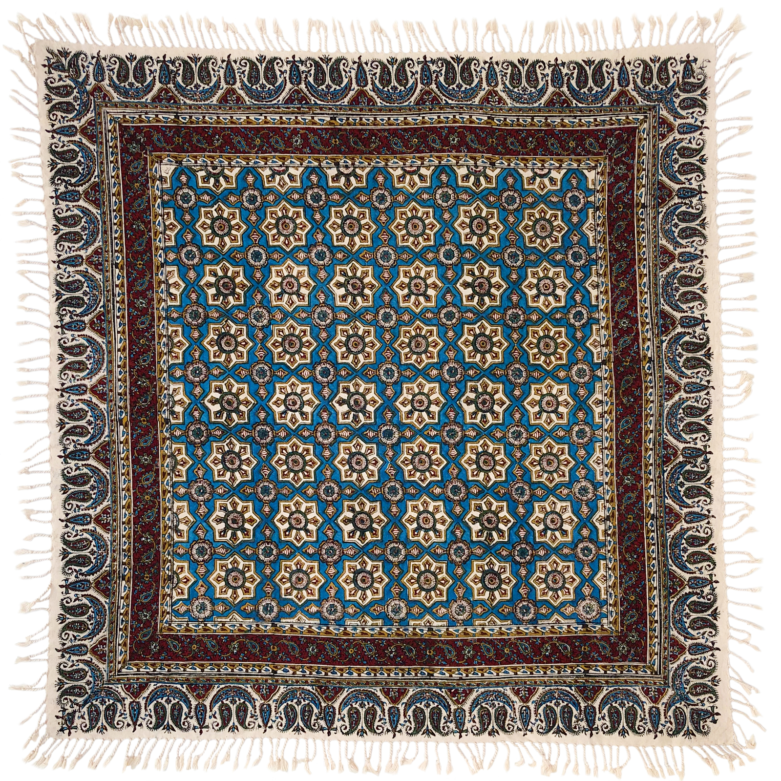 رومیزی قلمکار ممتاز اصفهان طرح حصیری مدل G165