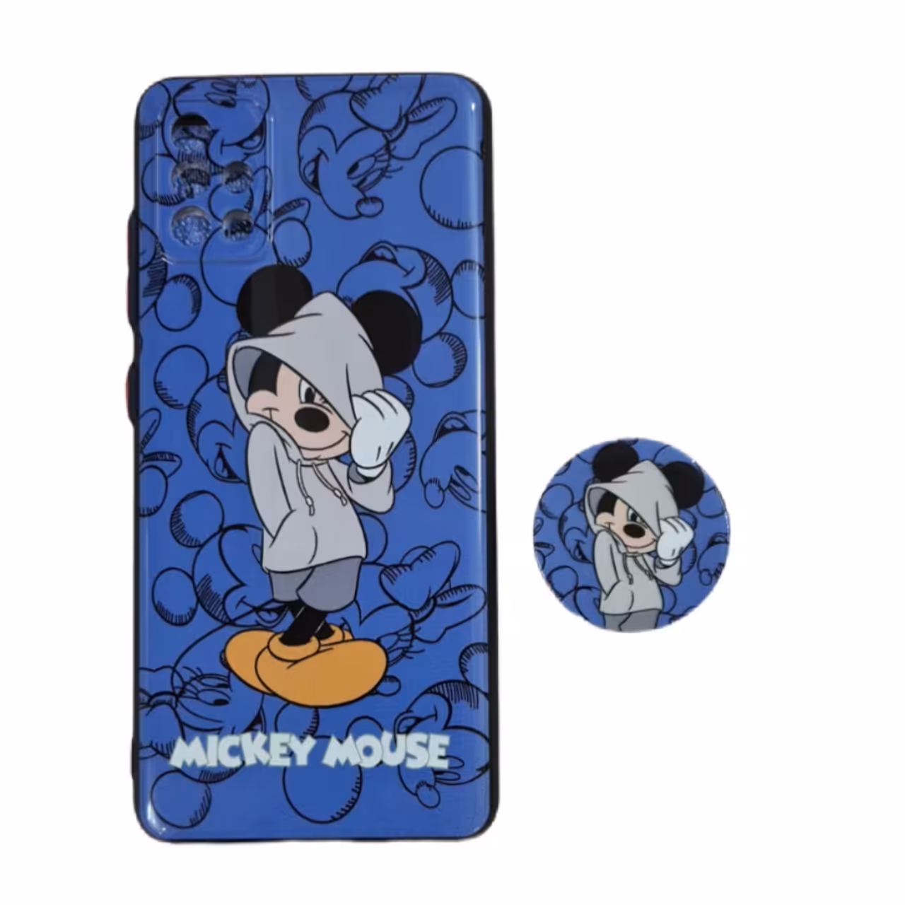 کاور طرح میکی موس کد 5130 مناسب برای گوشی موبایل سامسونگ Galaxy A51 به همراه پاپ سوکت
