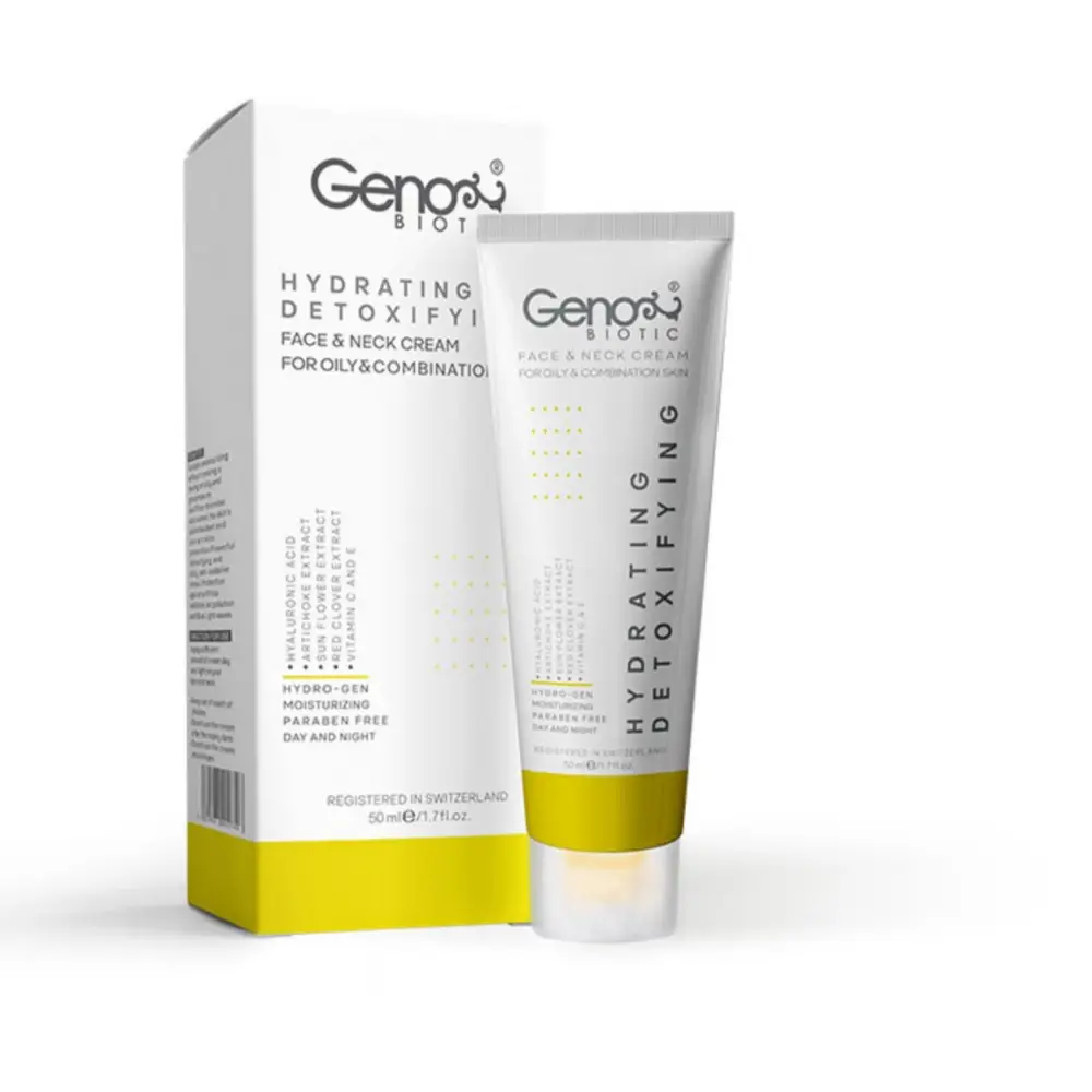 کرم رطوبت رسان صورت و گردن پوست چرب و مختلط ژنوبایوتیک 50 میلی لیتر