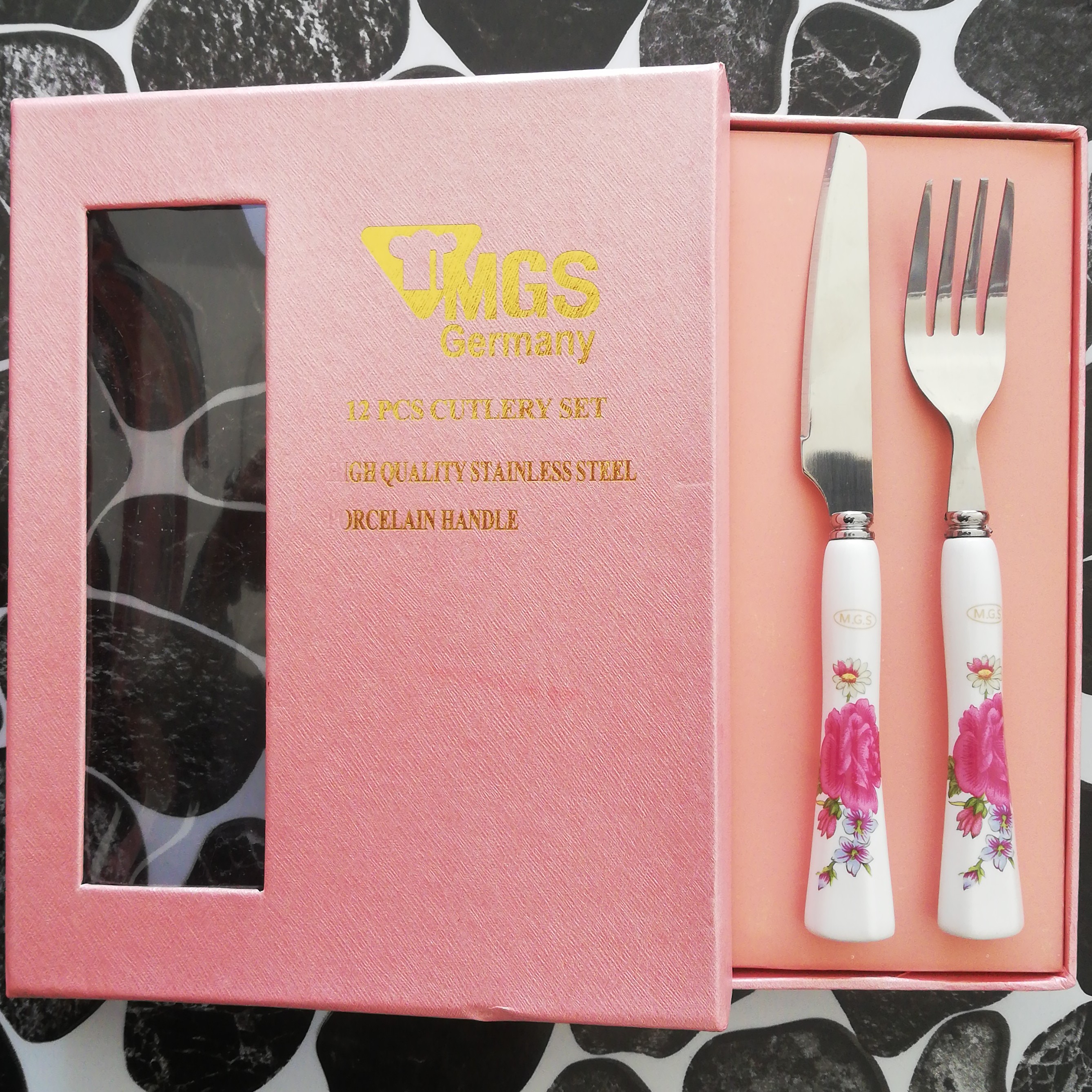 کارد و چنگال سرامیکی ام جی اس (MGS) بسته 12 عددی