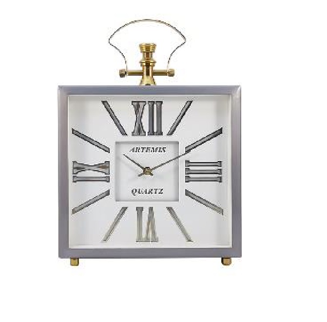 ساعت رومیزی آرتمیس کد 2030 Light Gray Gold خاکستری طلایی روشن