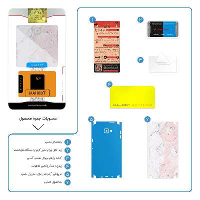 برچسب پوششی ماهوت مدل Blanco-Pink-Marble-FullSkin مناسب برای گوشی موبایل سامسونگ Galaxy A9 2016