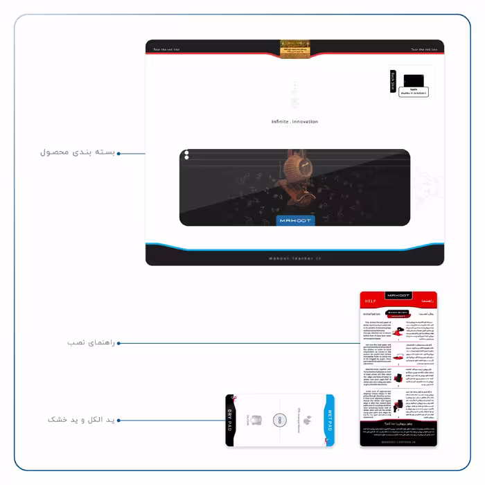 برچسب پوششی ماهوت مدل Persian Fiddle Instrument مناسب برای تبلت اپل iPad Pro 11 2018 A2013