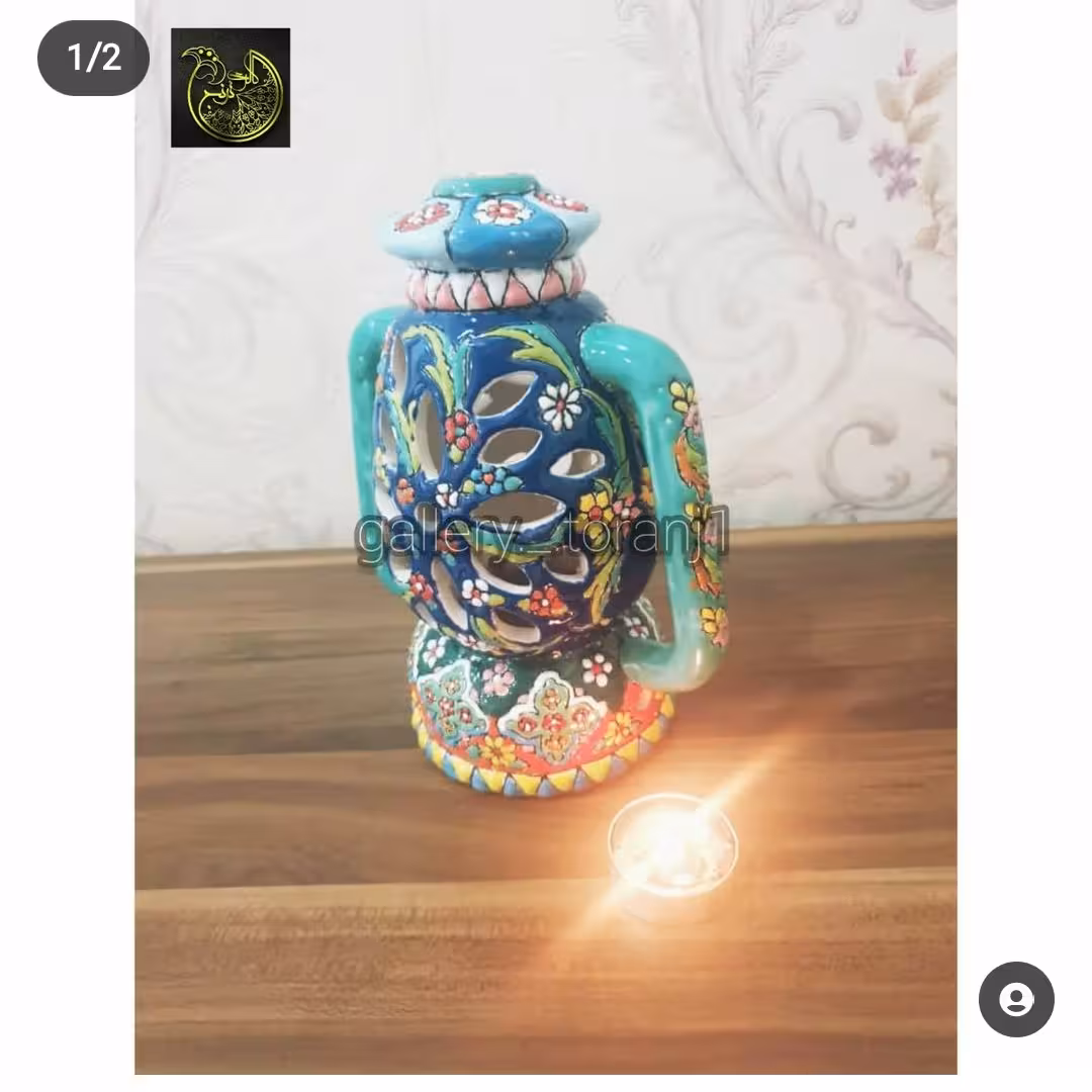 فانوس سرامیکی میناکاری 