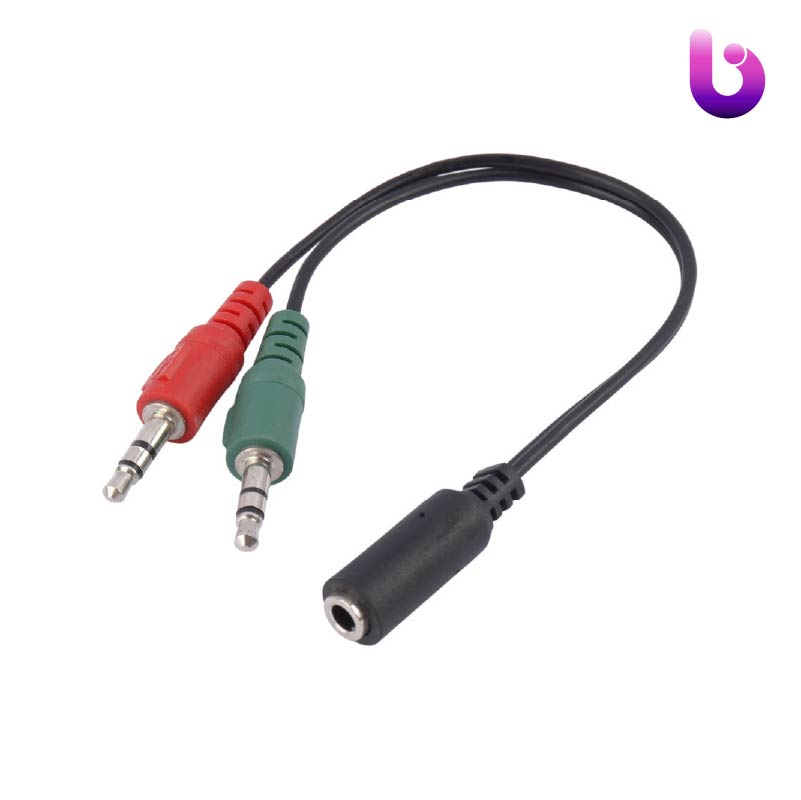 کابل 2 به 1 هدفون 20cm