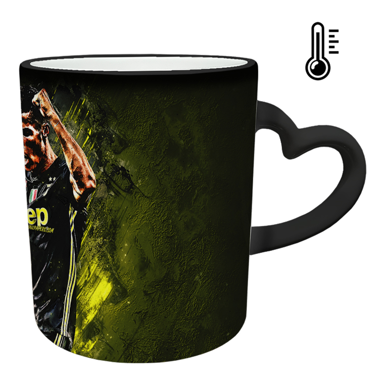 ماگ حرارتی مدل دسته قلبی طرح رونالدو کد 92