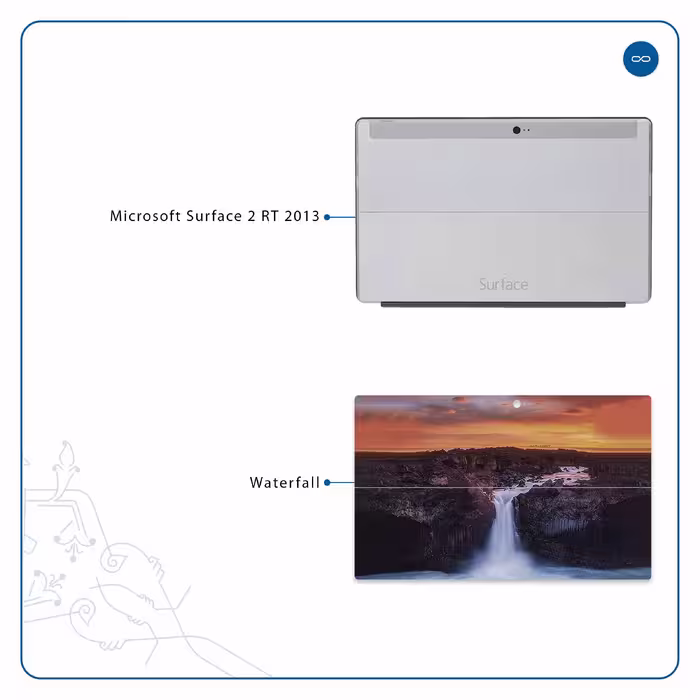 برچسب پوششی ماهوت مدل Waterfall مناسب برای تبلت مایکروسافت Surface 2 RT 2013