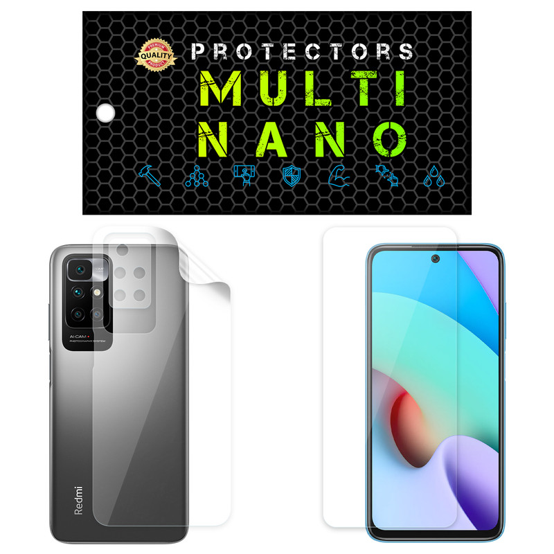 محافظ صفحه نمایش مولتی نانو مدل X-SFT مناسب برای گوشی موبایل شیائومی Redmi 10 به همراه محافظ پشت | کالا برتری