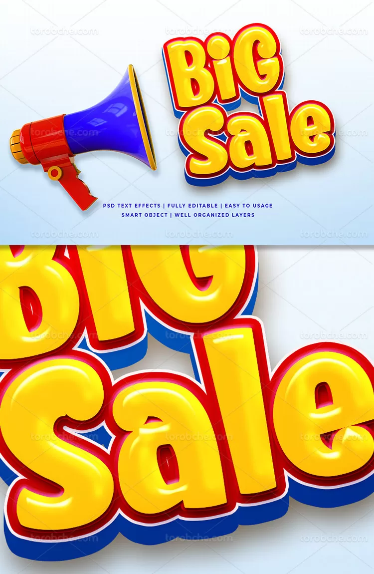 موکاپ متن سه بعدی لایه باز | گرافیک با طعم تربچه