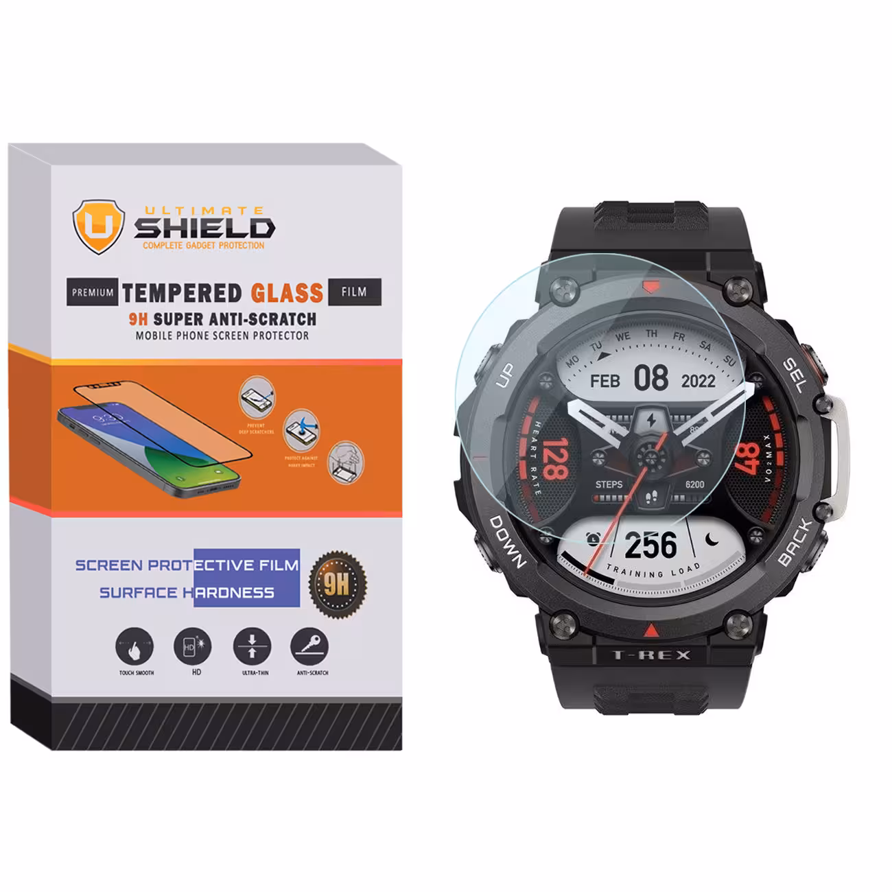 محافظ صفحه نمایش  آلتیمیت شیلد مدل SH-UL مناسب برای ساعت هوشمند آمازفیت T-Rex 2