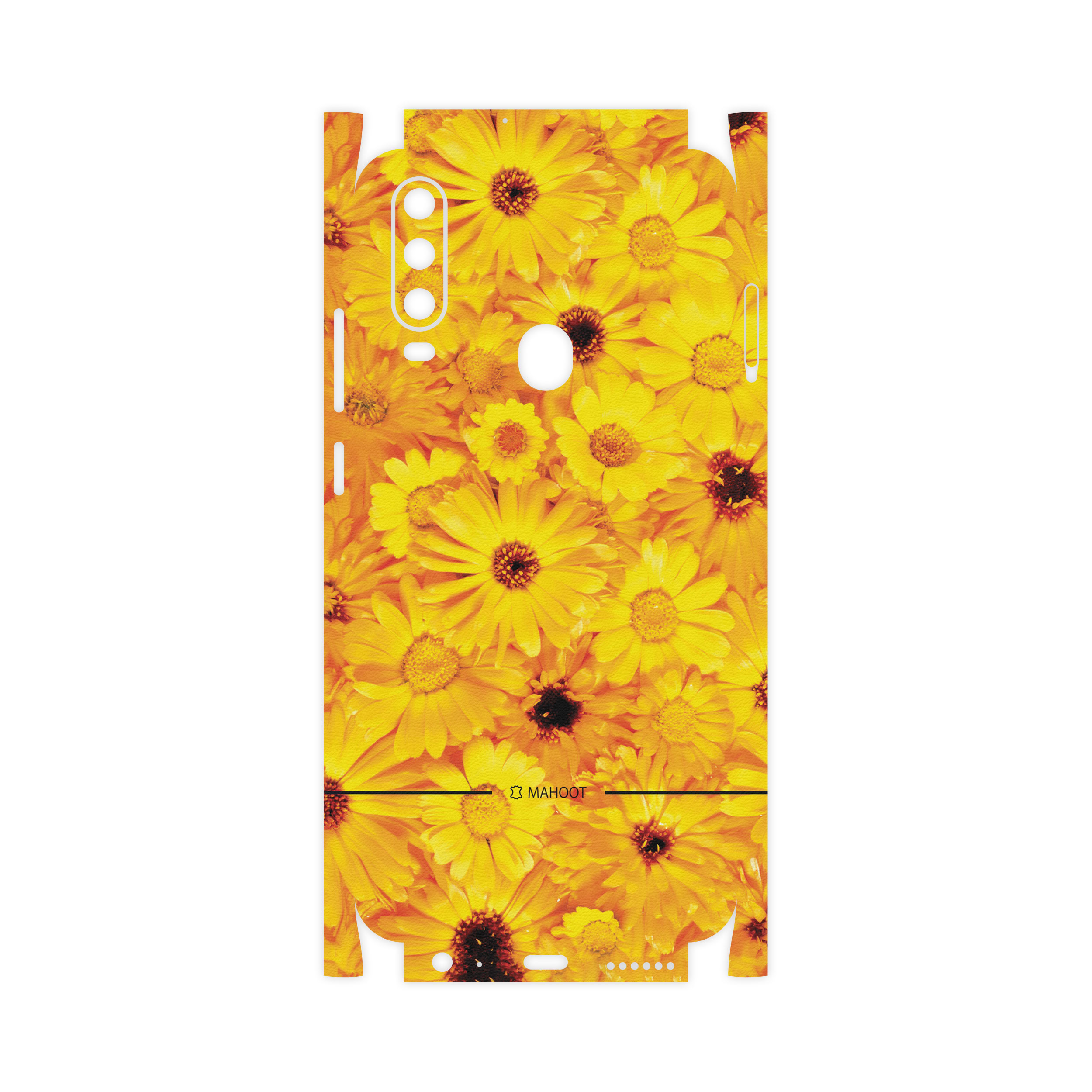 برچسب پوششی ماهوت مدل Yellow-Flower-FullSkin مناسب برای گوشی موبایل جی ال ایکس Shahin 2