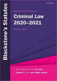 خرید و دانلود نسخه کامل کتاب Blackstone's Statutes on Criminal Law 2020-2021 (30th Edition) - Pdf