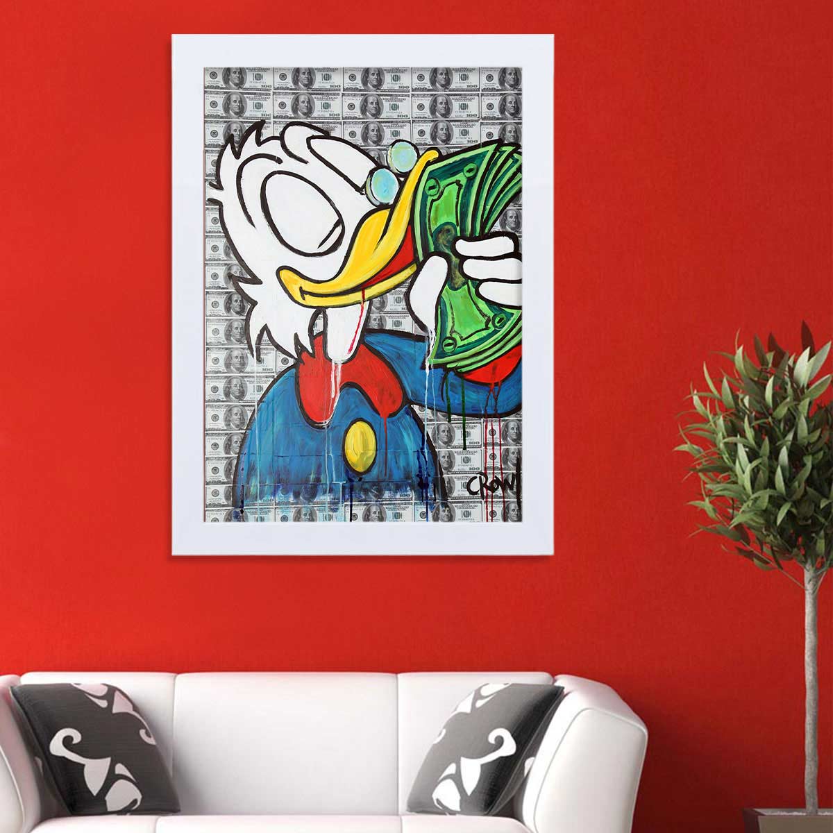 تابلو گالری استاربوی طرح اردک و پول مدل هنری HL329