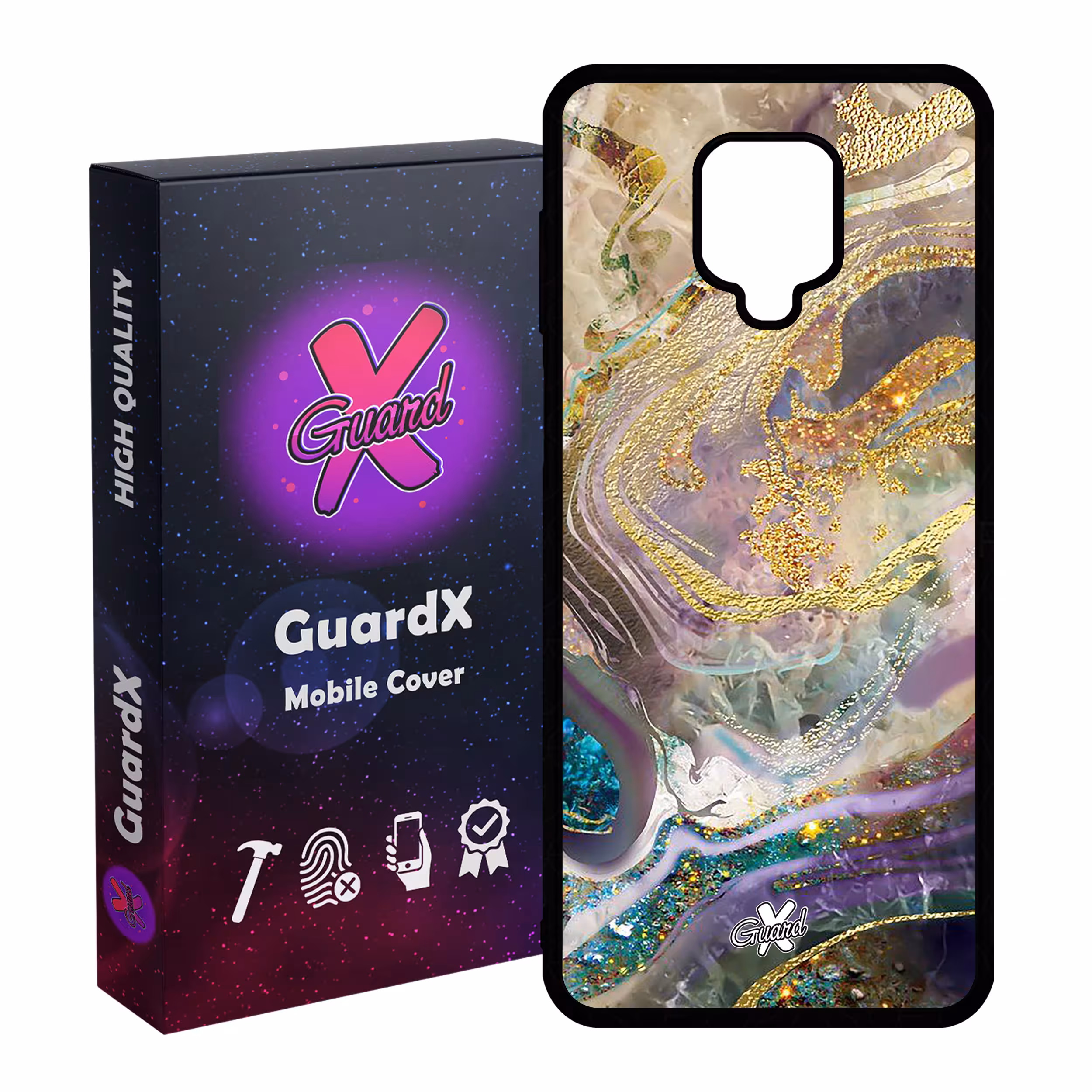 کاور گارد ایکس طرح ماربل مدل Glass10295 مناسب برای گوشی موبایل سامسونگ Redmi Note 9S / Note 9 Pro / Note 9 Pro Max