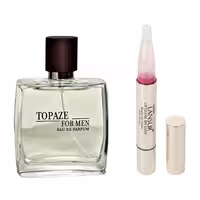 ادو پرفیوم مردانه استاویتا مدل Topaze حجم 100 میلی لیتر به همراه لاک لب لنسور سری My Love شماره 02
