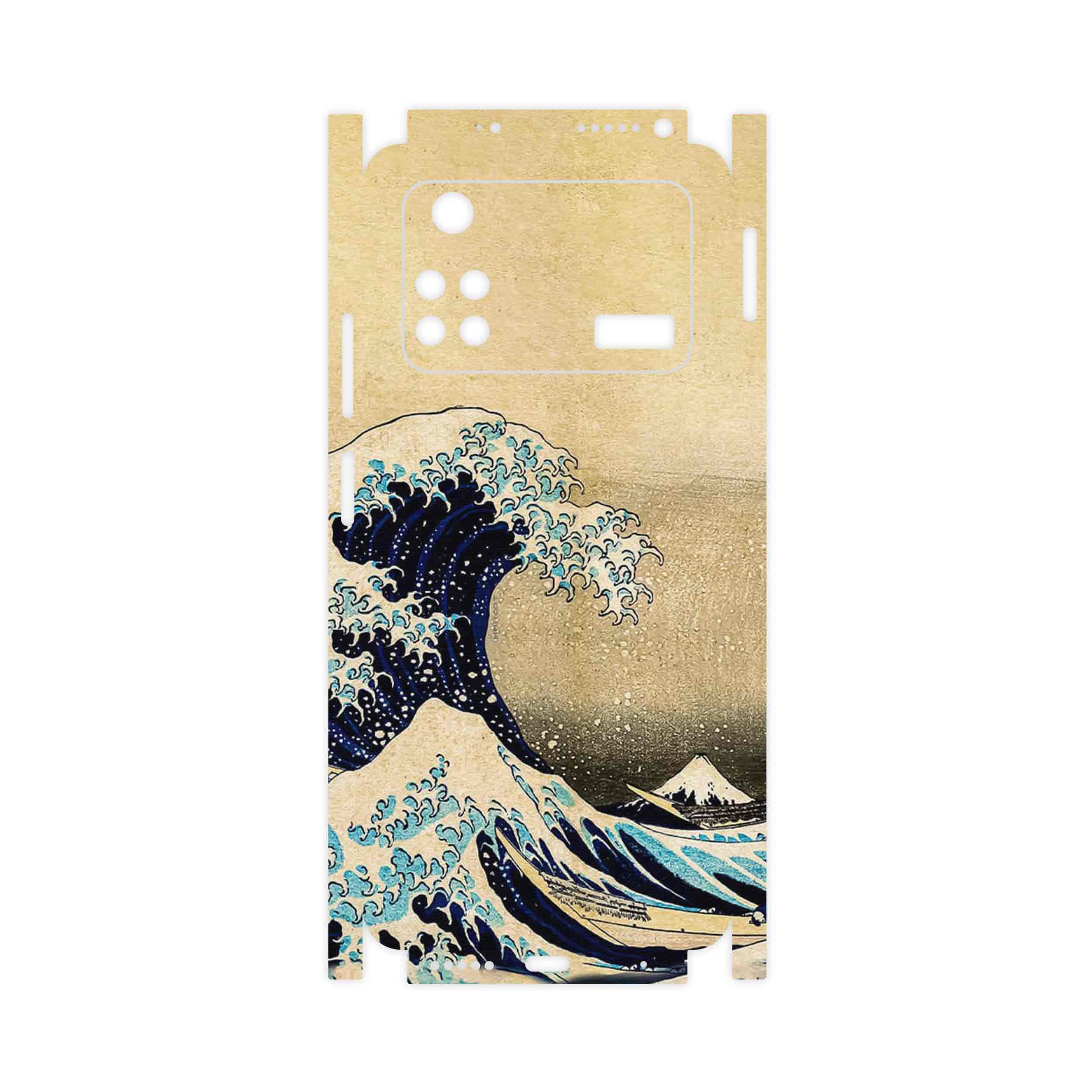 برچسب پوششی ماهوت مدل The Great Wave off Kanagawa of Hokusai-FullSkin مناسب برای گوشی موبایل شیائومی Poco M4 Pro 4G