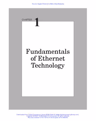 خرید و دانلود نسخه کامل کتاب Gigabit Ethernet for Metro Area Networks