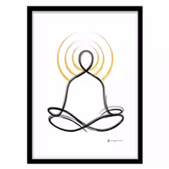 قیمت و خرید تابلو دکوراتیو مدل نقاشی لاین‌آرت یوگا کد 2178