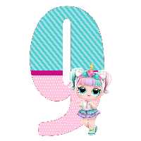 استند رومیزی تولد طرح عدد 9 مدل ال و ال کد 02