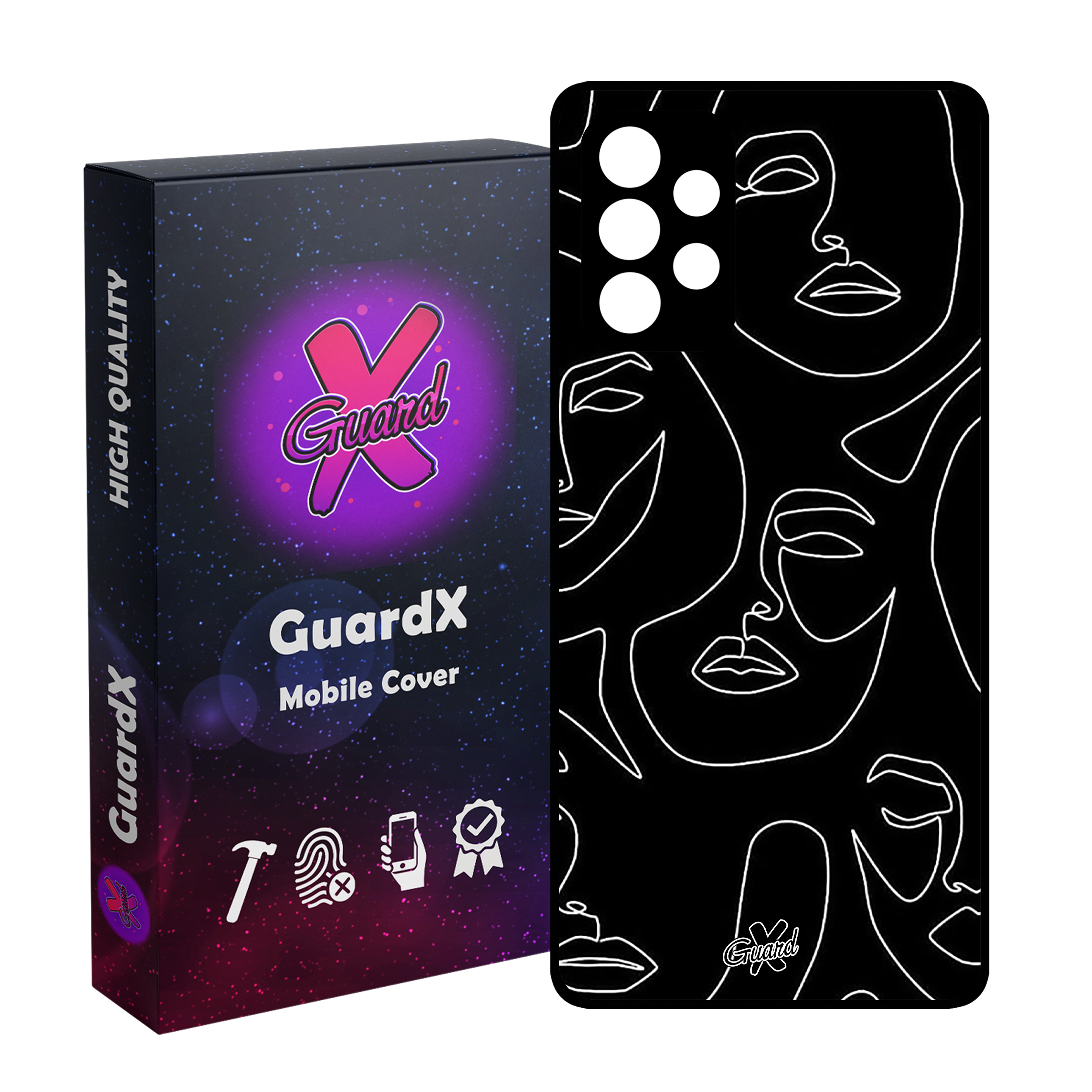 کاور گارد ایکس طرح Girl مدل Glass10392 مناسب برای گوشی موبایل سامسونگ Galaxy A32 4G