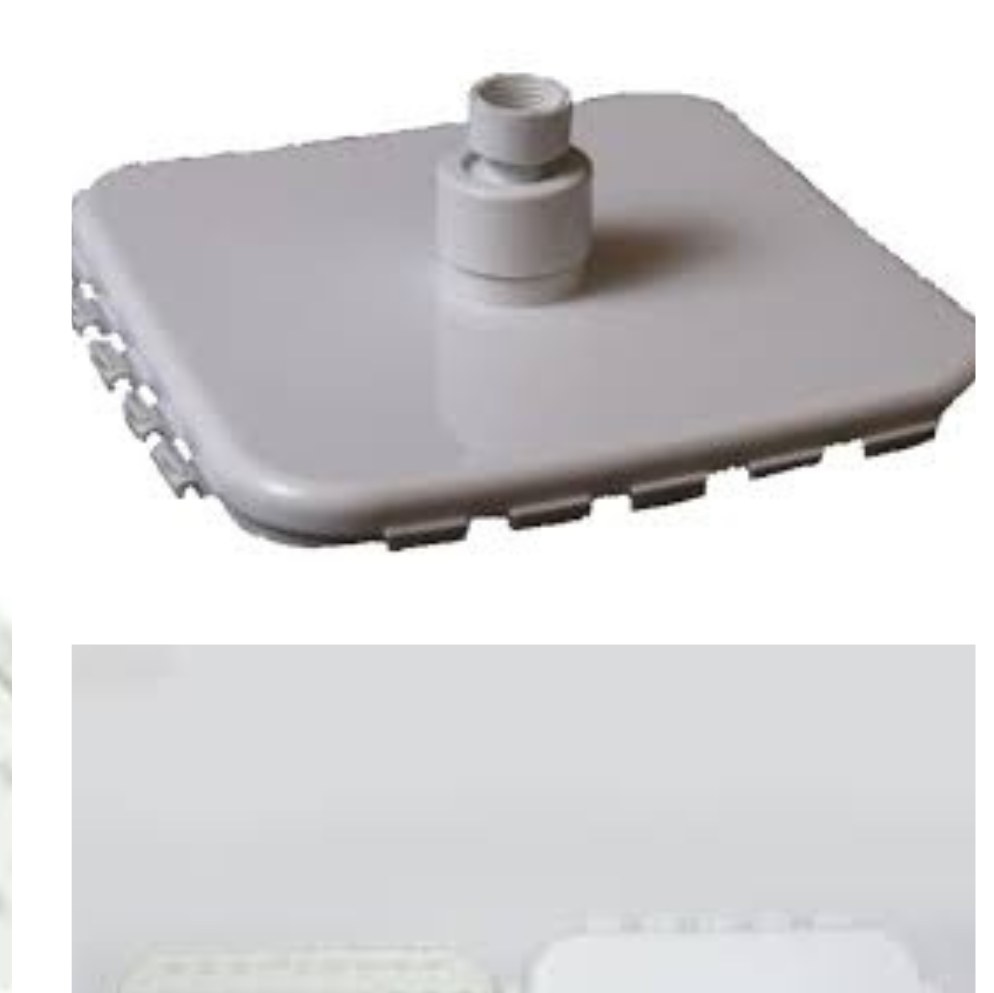 سردوش حمام افزایش فشار آب سایز   20در20  رنگهای سفید و طوسی  