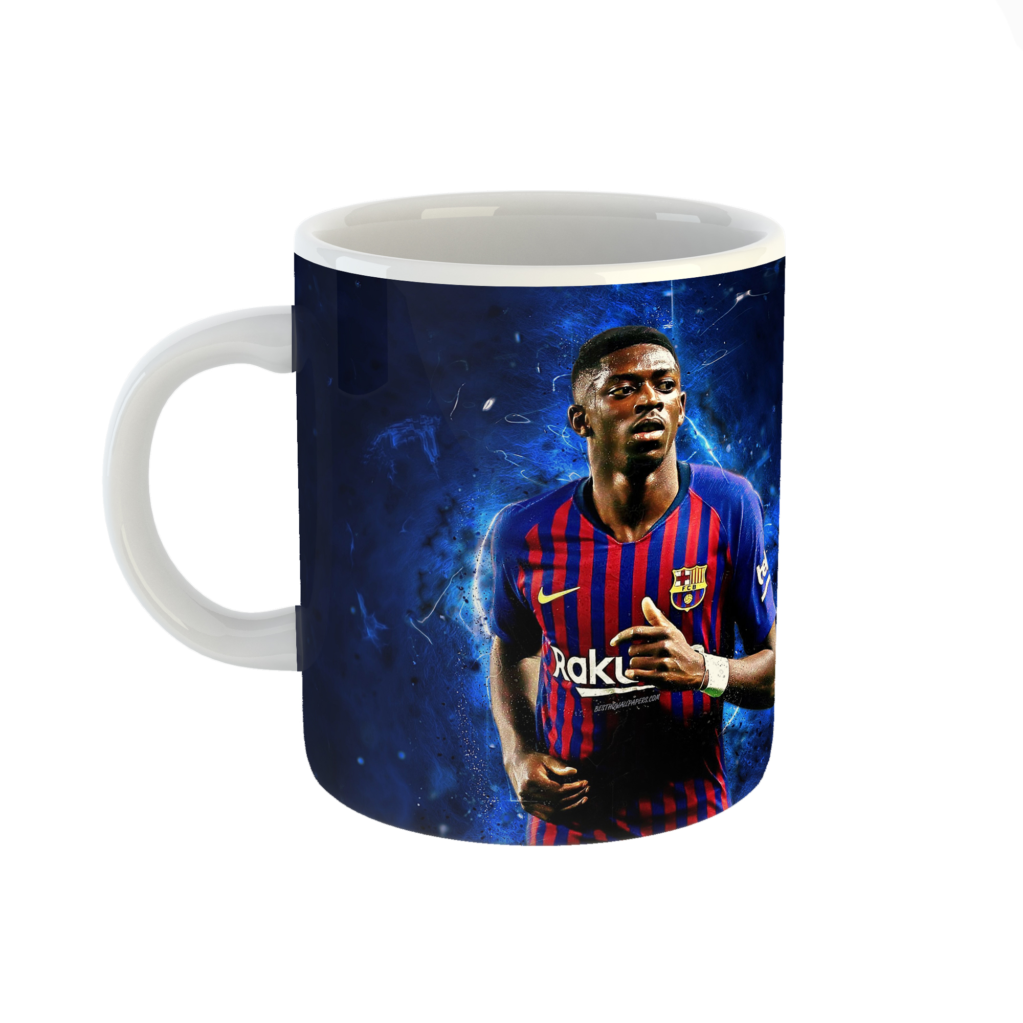 ماگ طرح دمبله مدل تیم بارسلونا کد 2141