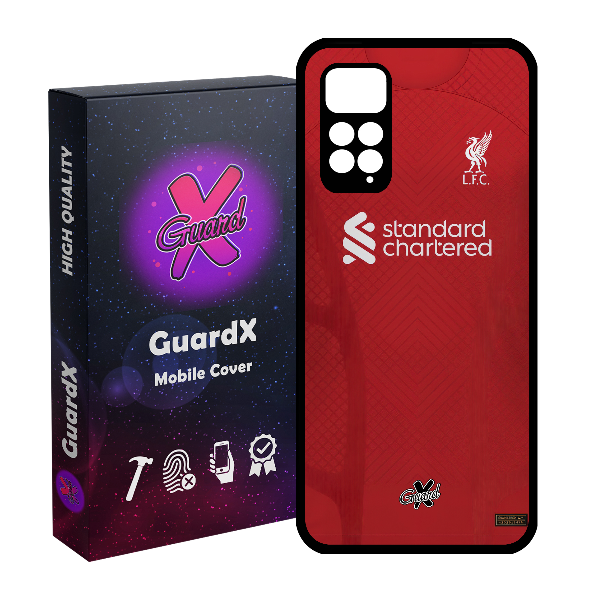 کاور گارد ایکس طرح لیورپول مدل Glass10468 مناسب برای گوشی موبایل شیائومی Redmi Note 11 Pro 4G/5G