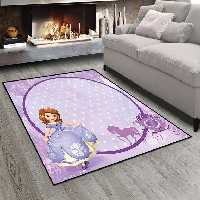 فرش چاپی طرح پرنسس سوفیا زمینه بنفش PK-3667