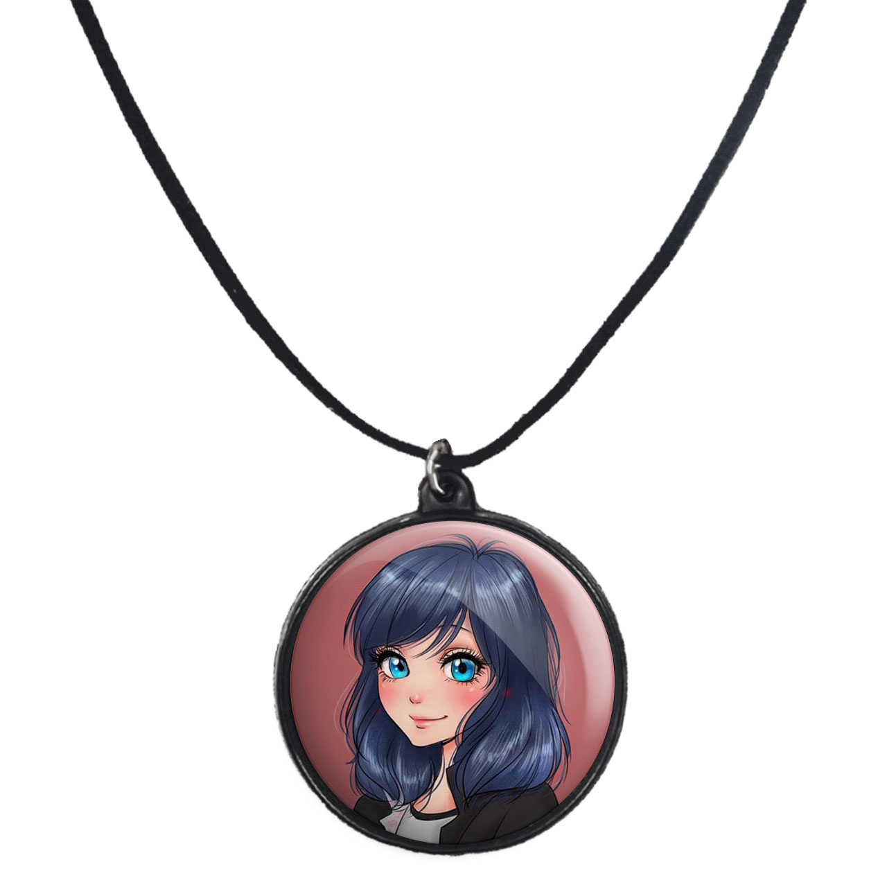 گردنبند پرمانه طرح کفشدوزکی کد pmb.599 مدل دو طرفه