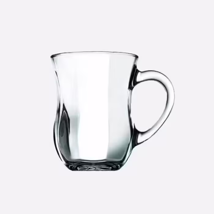 استکان پاشاباغچه مدل دسته دار دم Dem کد 55373 بسته 6 عددی