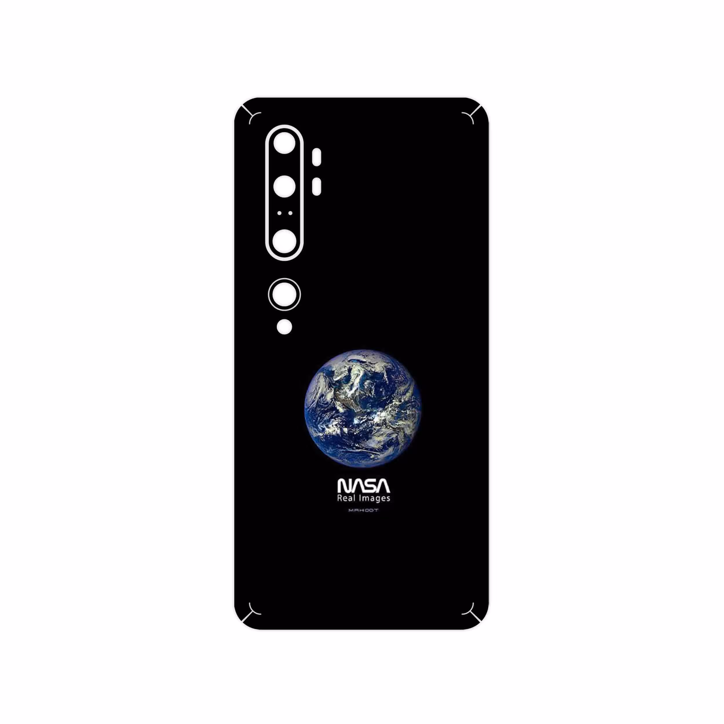 برچسب پوششی ماهوت مدل NASA Home Earth مناسب برای گوشی موبایل شیائومی Mi Note 10 Pro