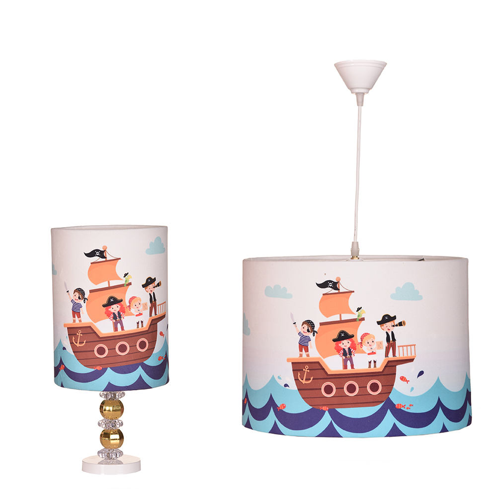 لوستر و آباژور اتاق کودک مدل کشتی دزدان دریایی 