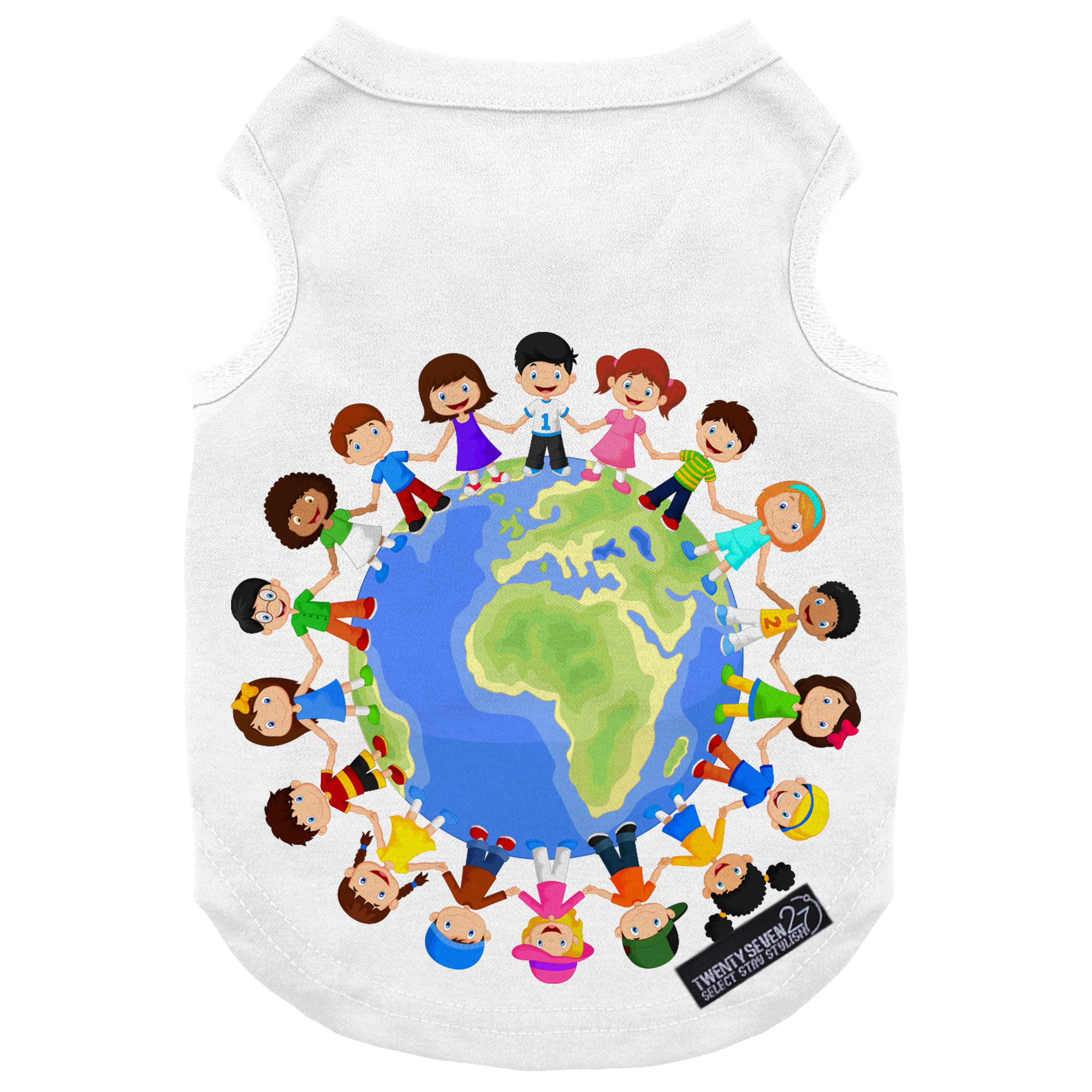 لباس سگ و گربه 27 طرح Child on Earth کد MH808 سایز L