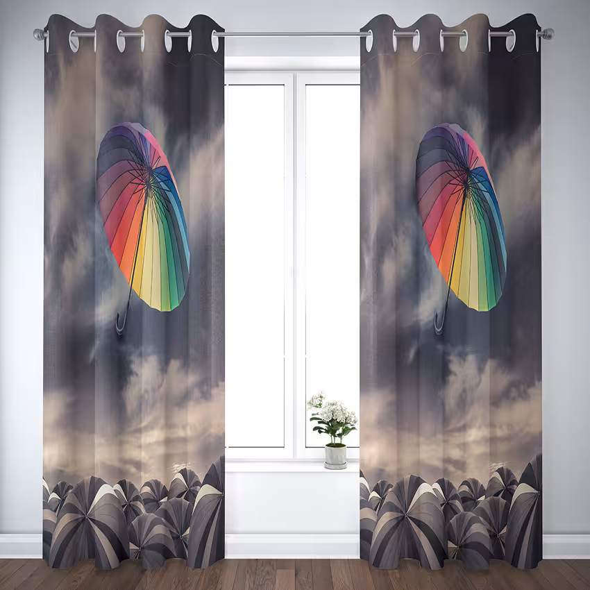 پرده مدل پانچی DK300 35 سایز 300x135 سانتی متر