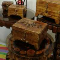 صندوقچه چوبی ابزار خورده رنگ پلی استر ارتفاع 17 عرض 20 طول 30 