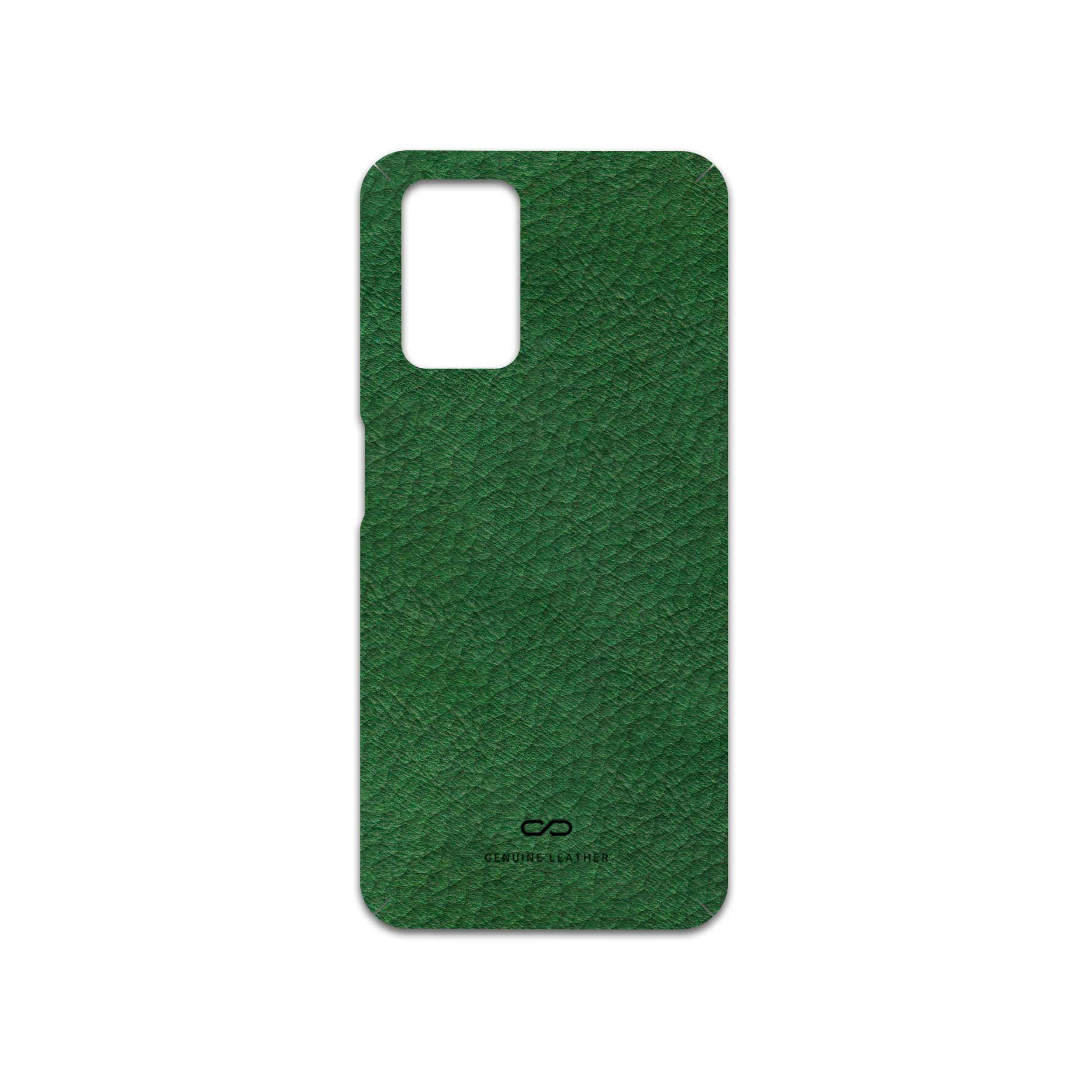 برچسب پوششی ماهوت مدل Green-Leather مناسب برای گوشی موبایل شیائومی Redmi 10 Prime